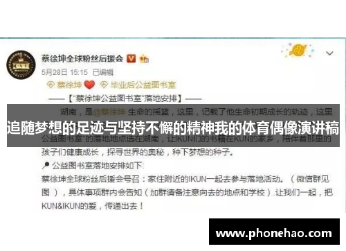 追随梦想的足迹与坚持不懈的精神我的体育偶像演讲稿